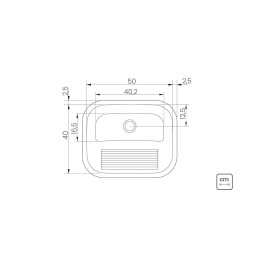 Tanque de Encaixe hera Aço Inox 50x40x22cm Acetinado 34 Litros - Tramontina